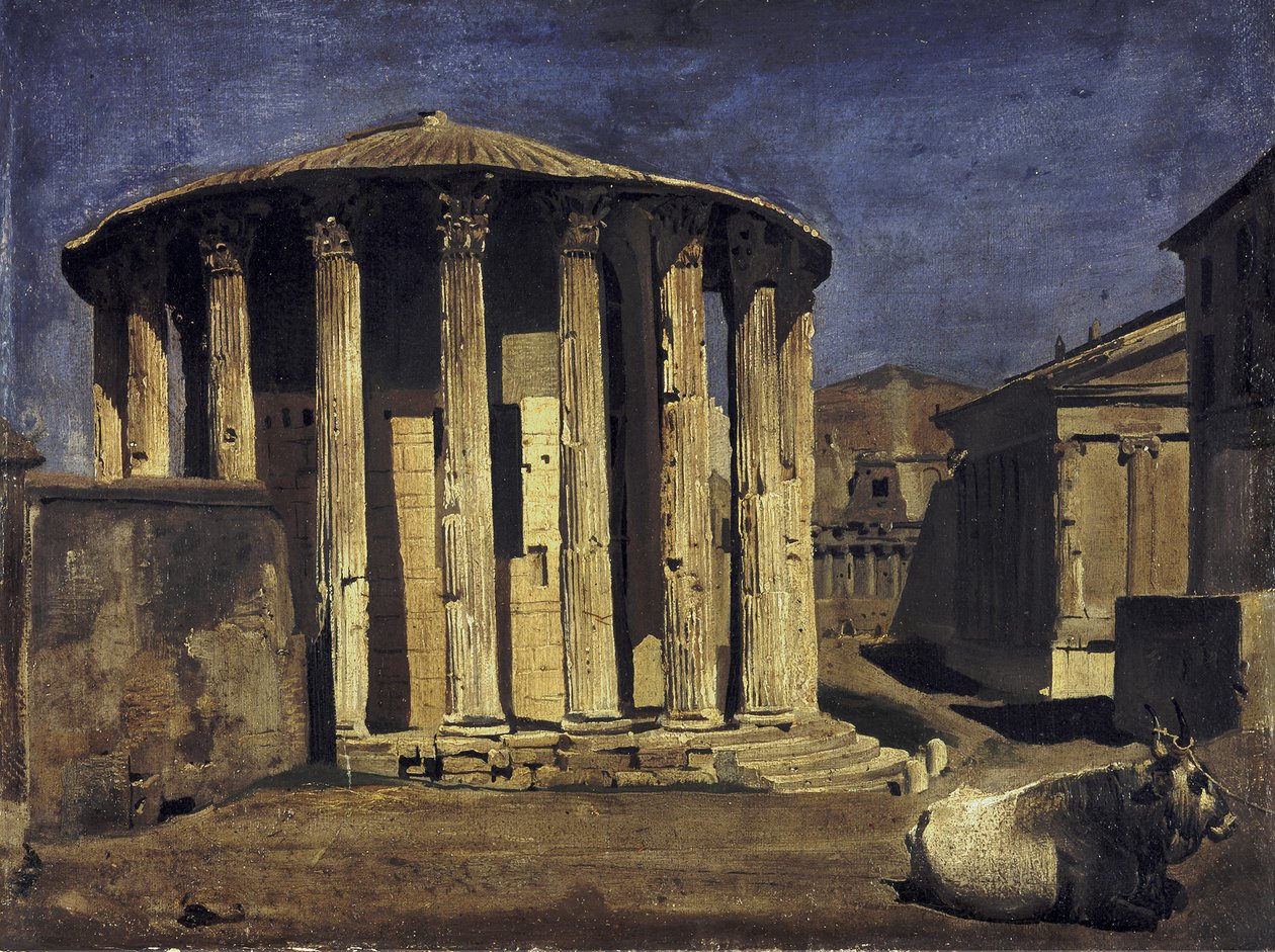Tempel van Vesta in Rome door Franz von Lenbach