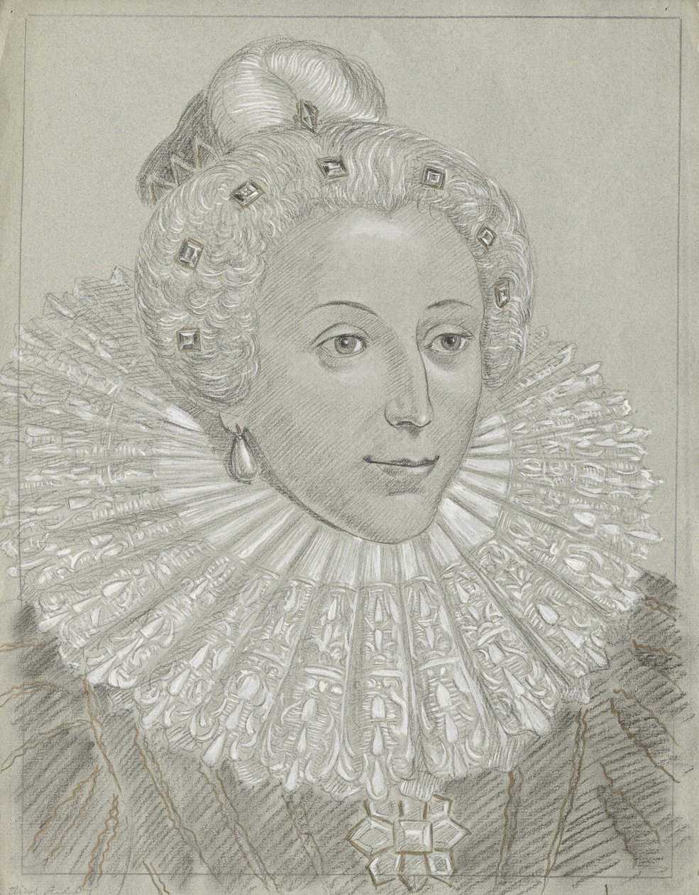 Koningin Elizabeth van Engeland door Franz von Matsch