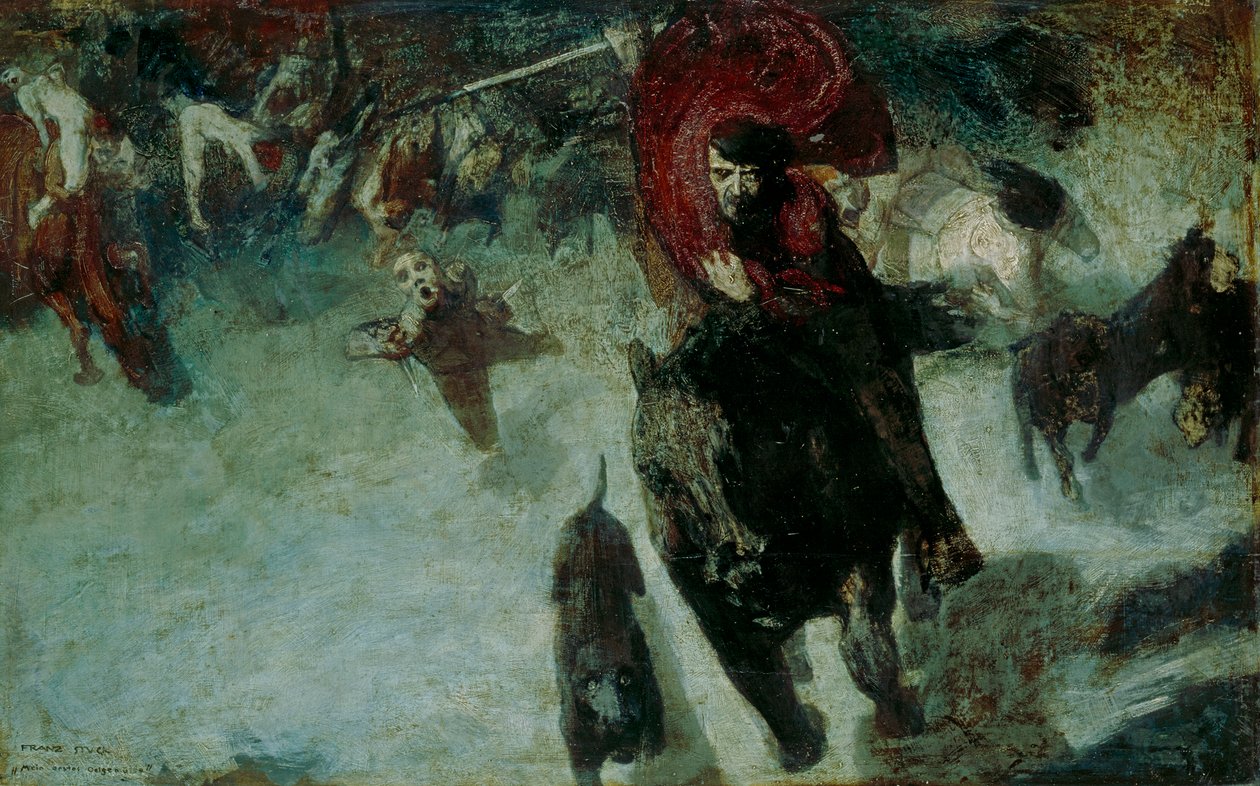 De wilde jacht door Franz von Stuck