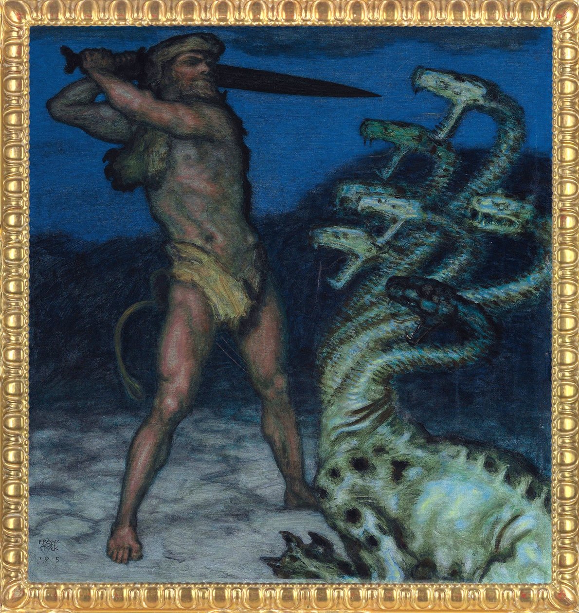 Hercules en Hydra door Franz von Stuck