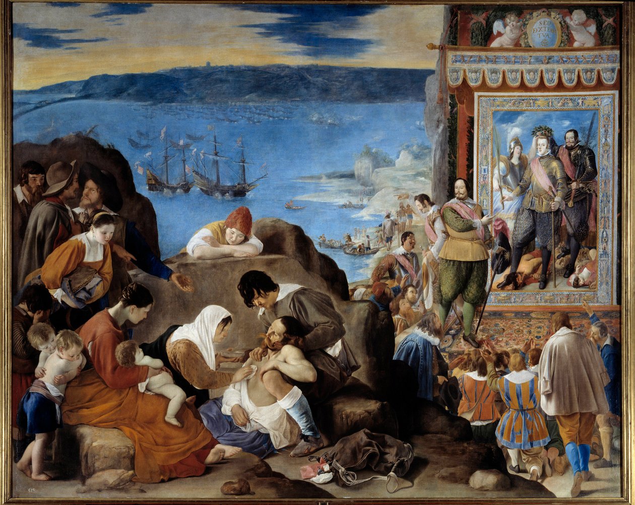 Allegorie van de inname van Salvador de Bahia (Brazilië) door een Portugees, Spaans en Indiaans leger onder bevel van Fadrique Alvarez de Toledo y Mendoza (1580-1634) op 1 mei 1625 door Fray Juan Batista Maino or Mayno