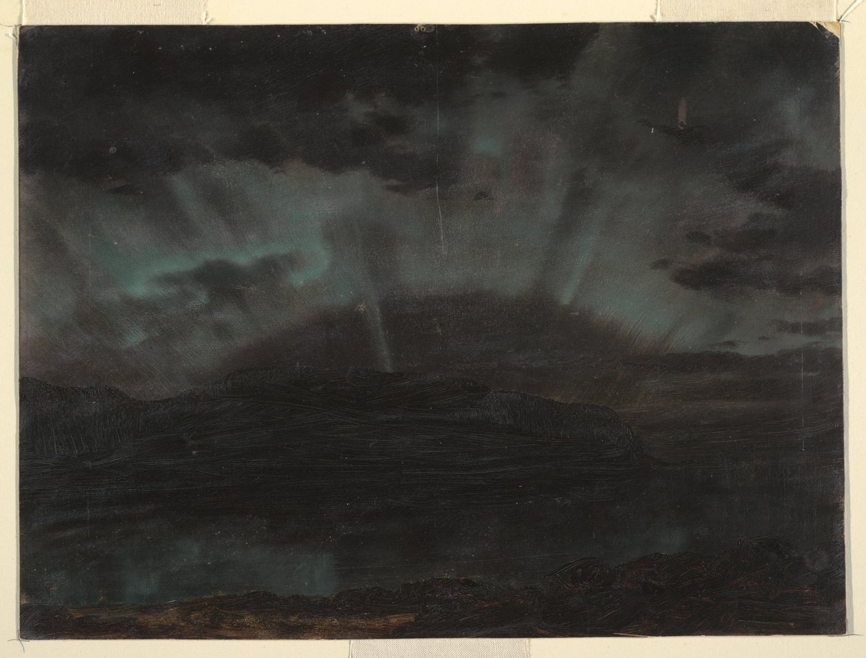 Aurora Borealis, Mt. Desert Island, vanaf Bar Harbor, Maine, september 1860 door Frederic Edwin Church