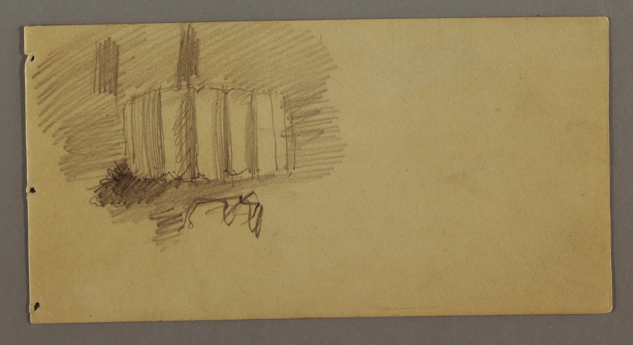 Tekening, Klassieke zuilen, mogelijk 1869 door Frederic Edwin Church