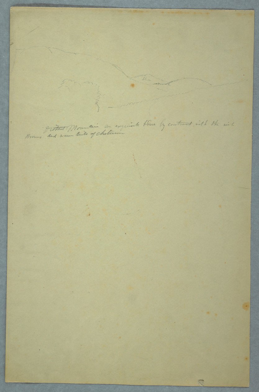 Tekening, deel van een bergachtig panorama, 1860-70 door Frederic Edwin Church