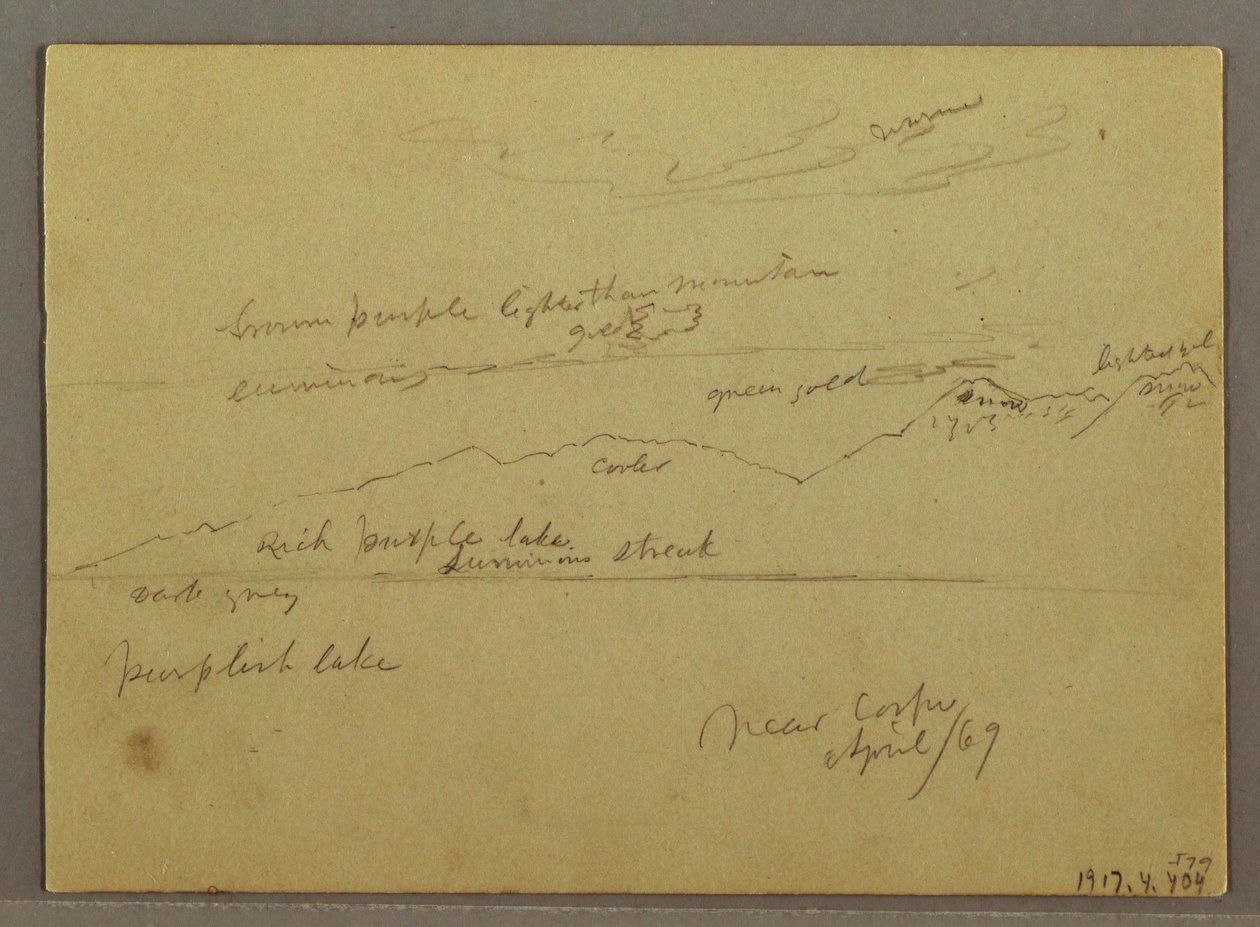 Luchtstudie boven zee door Frederic Edwin Church