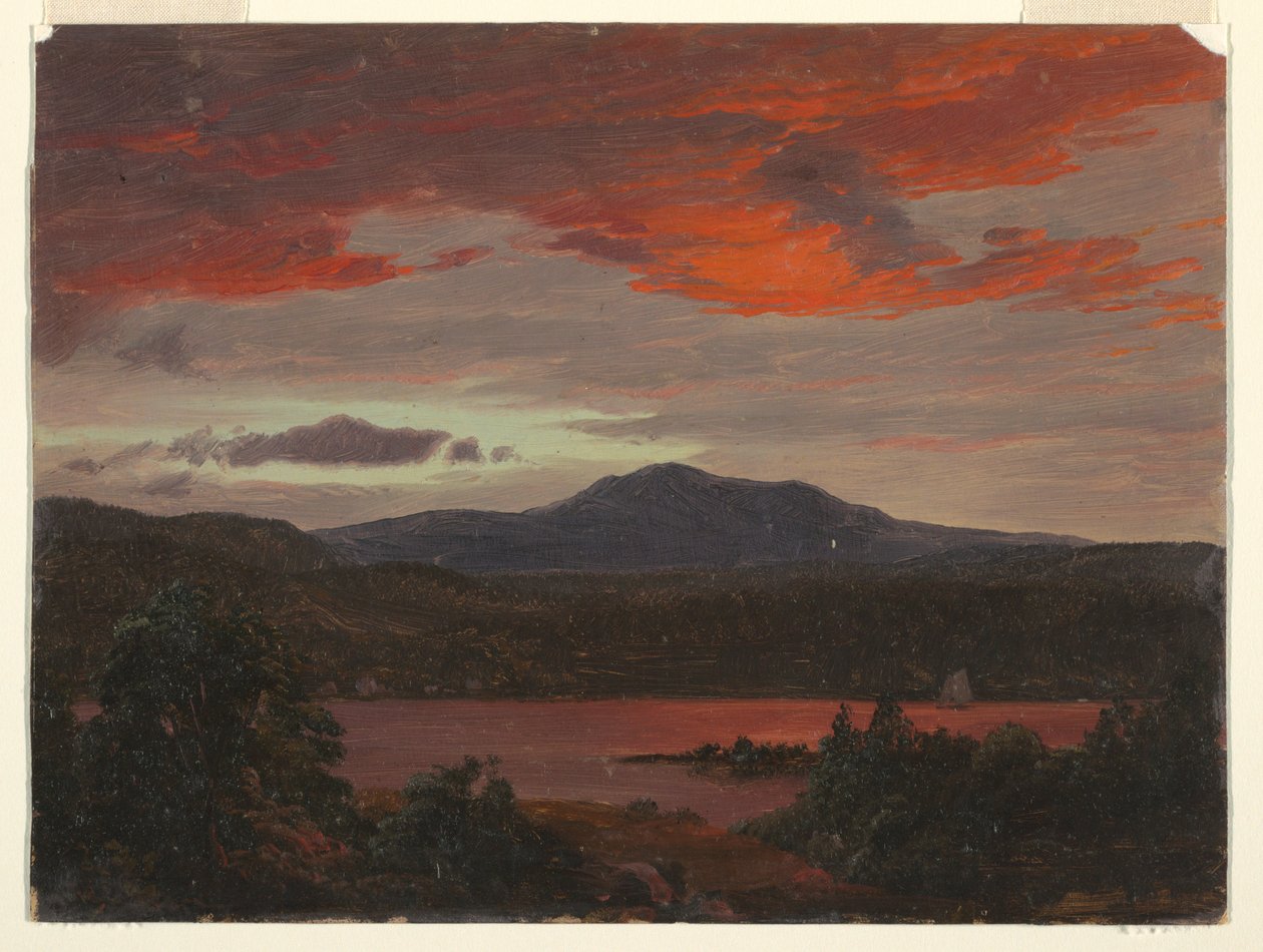 Mount Katahdin vanaf Lake Katahdin door Frederic Edwin Church