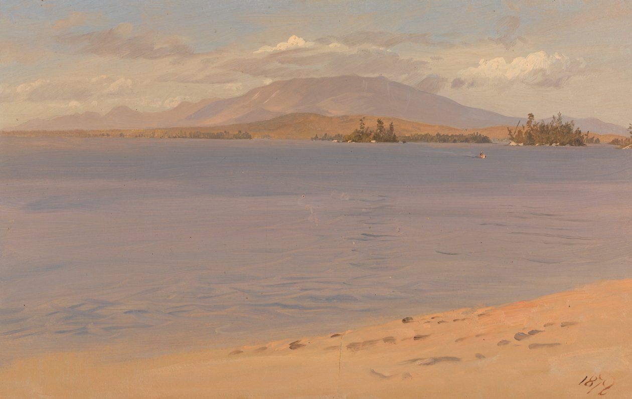 Mount Katahdin vanaf Lake Millinocket door Frederic Edwin Church