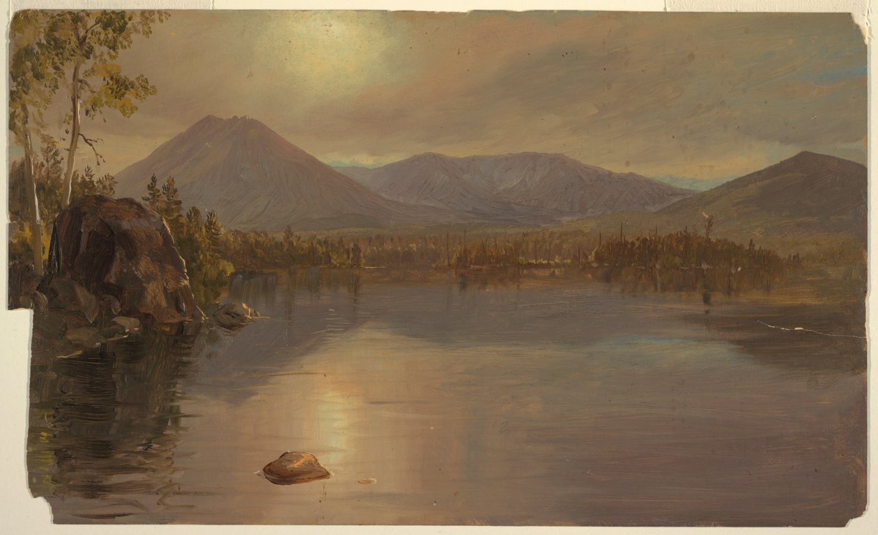 Bergen Katahdin en Turner vanaf Lake Katahdin door Frederic Edwin Church