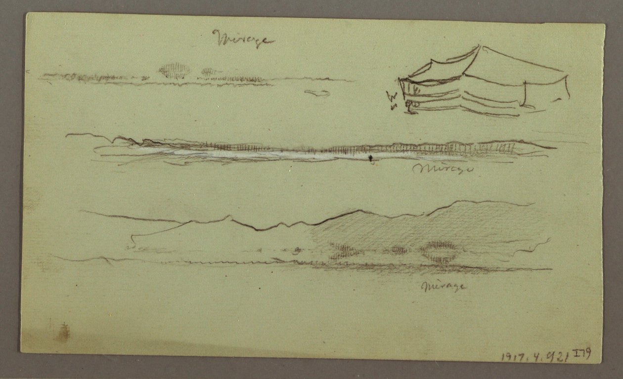 Studies van figuren op ezels en ezels door Frederic Edwin Church