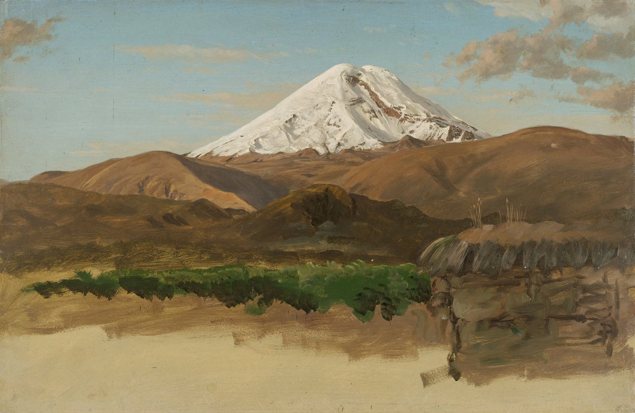 Studie van Mount Chimborazo, Ecuador door Frederic Edwin Church