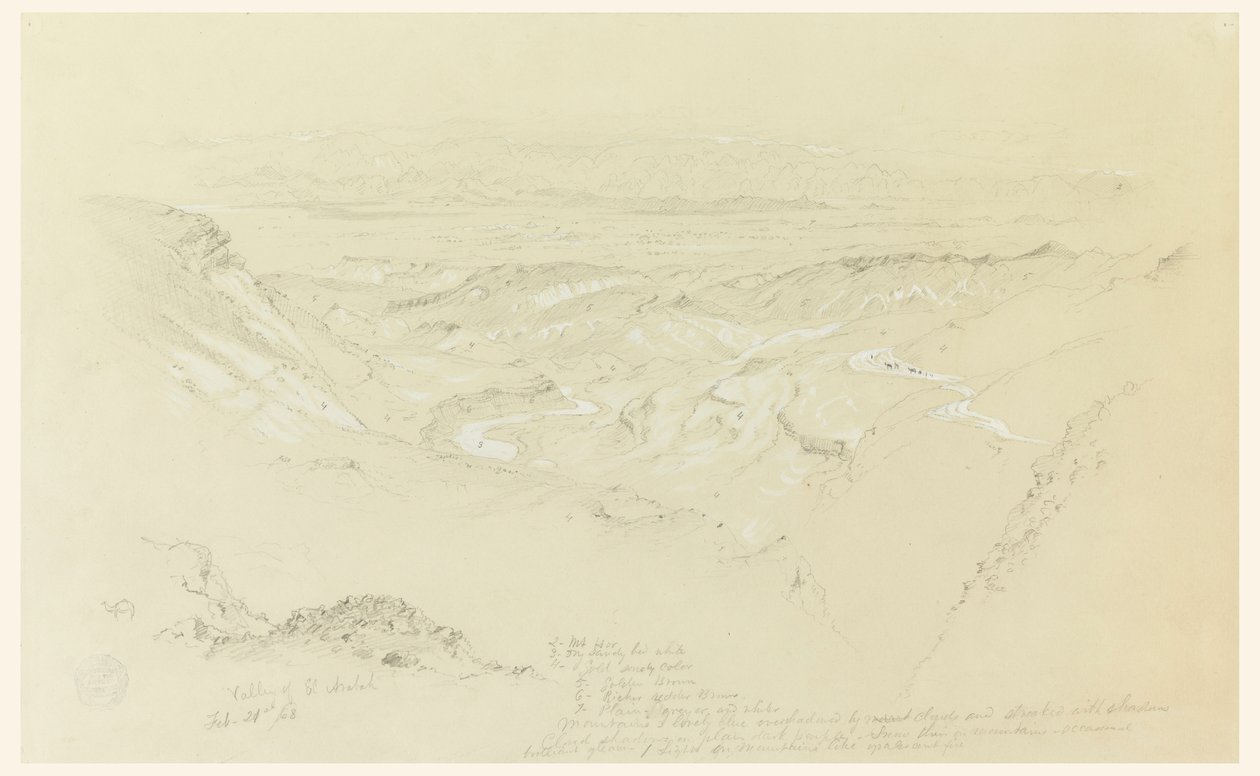 Vallei van El Arabah door Frederic Edwin Church