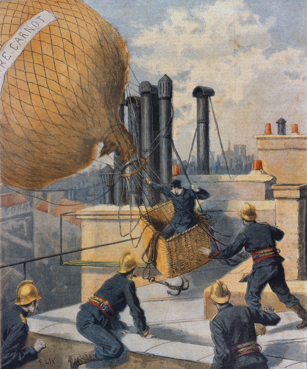 Brandweermannen, 1894 door Frederic Theodore Lix