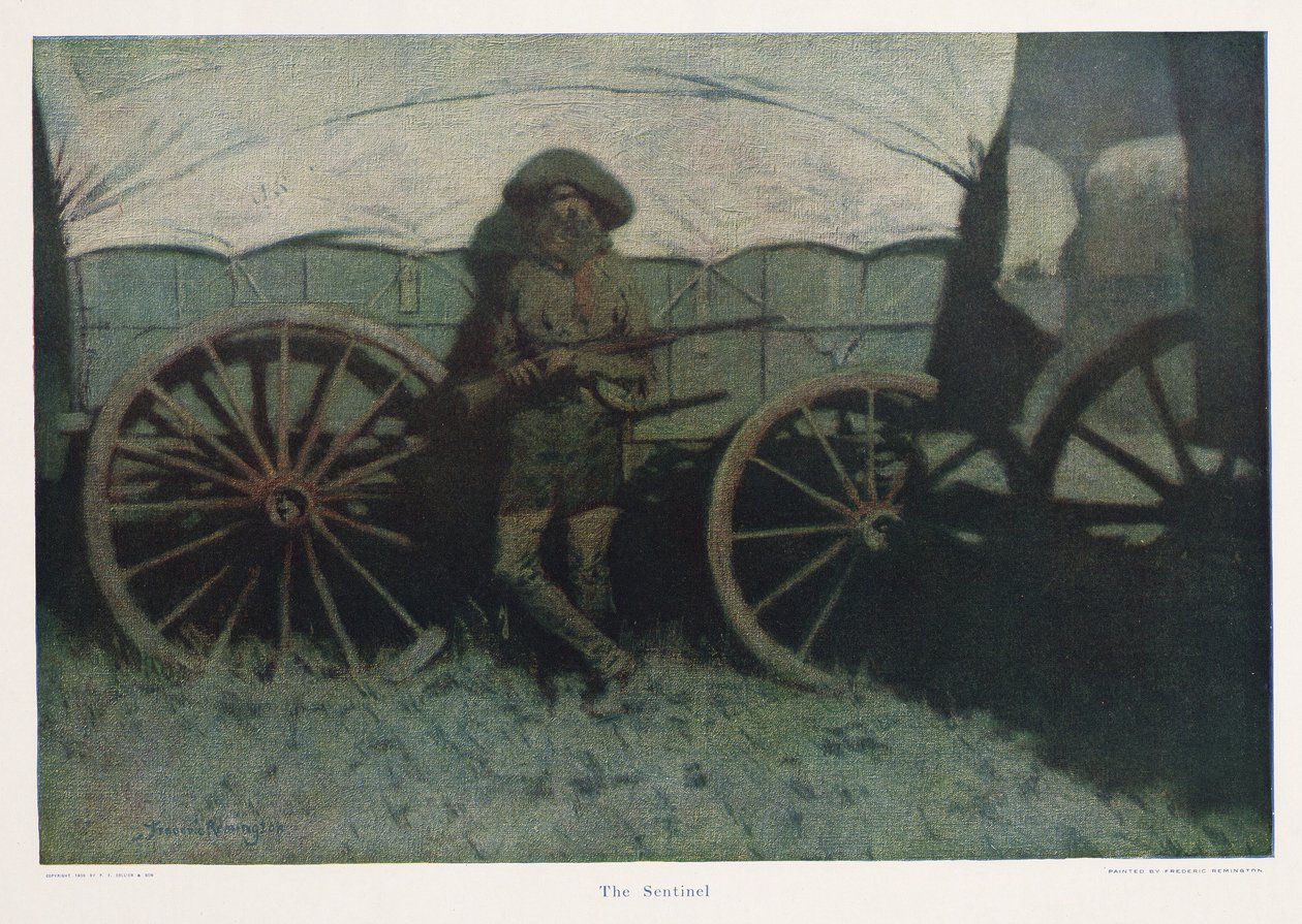 De Wachtpost, pub. 1909 door Frederic Remington