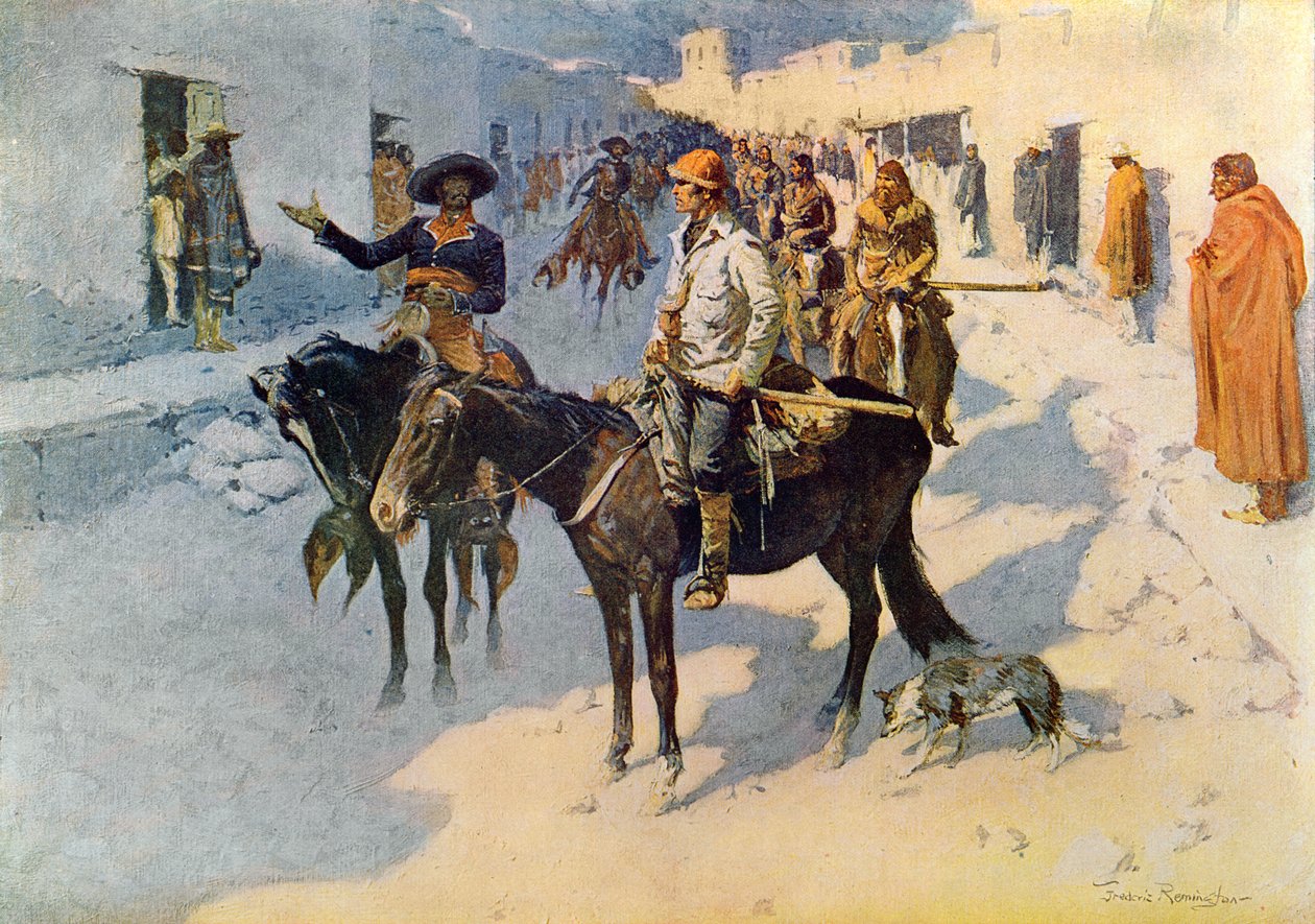 Zebulon Pike betreedt Santa Fe, illustratie gepubliceerd in 