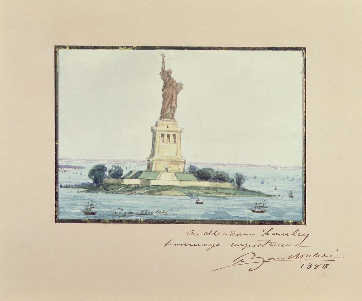 Vrijheidsbeeld, Beldoe Island, New York City, 1888 door Frederic Auguste Bartholdi