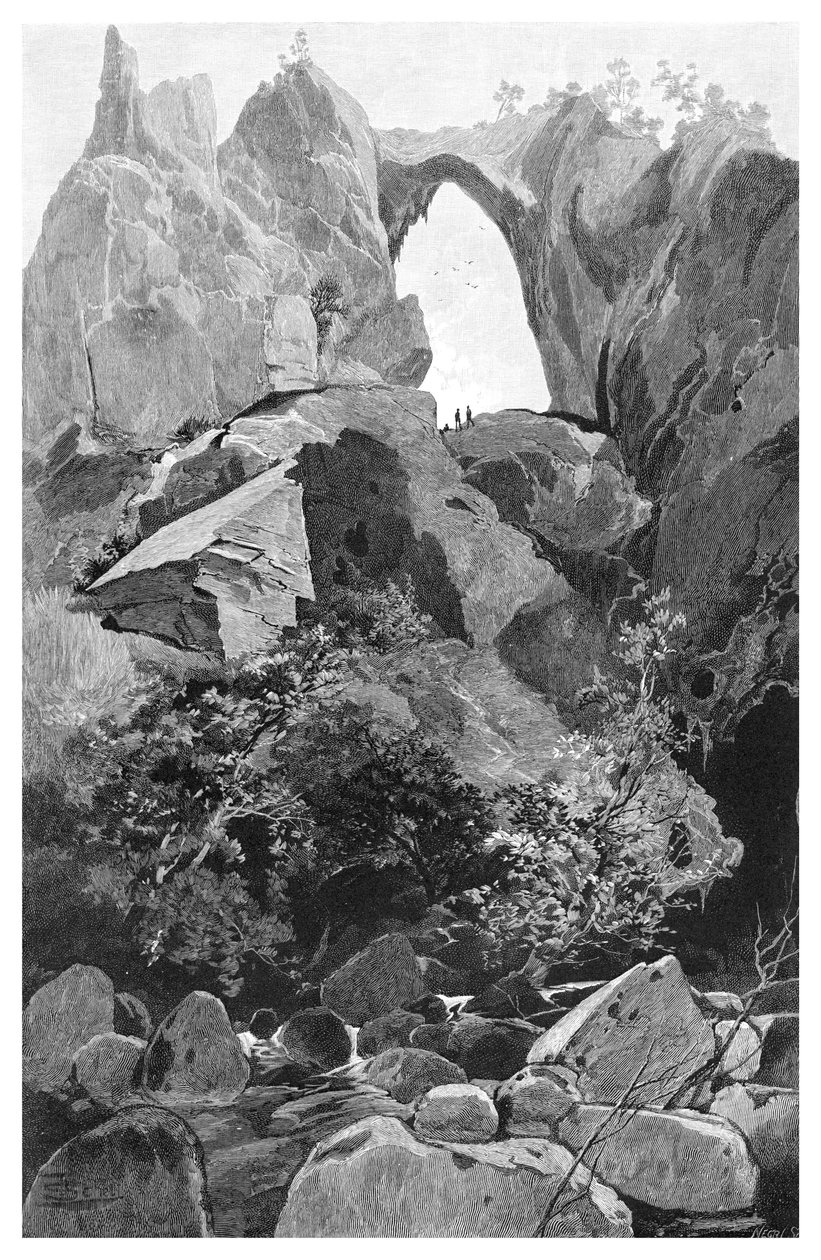 Carlotta Boog, Jenolan Grotten, New South Wales, Australië, 1886 door Frederic B. Schell