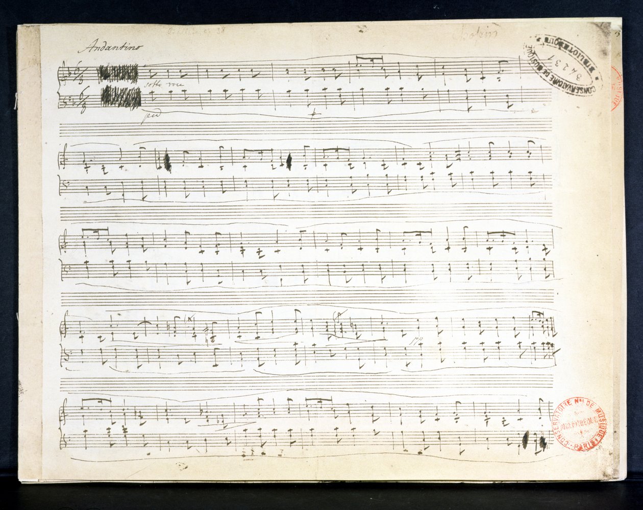 Facsimile van de partituur van 