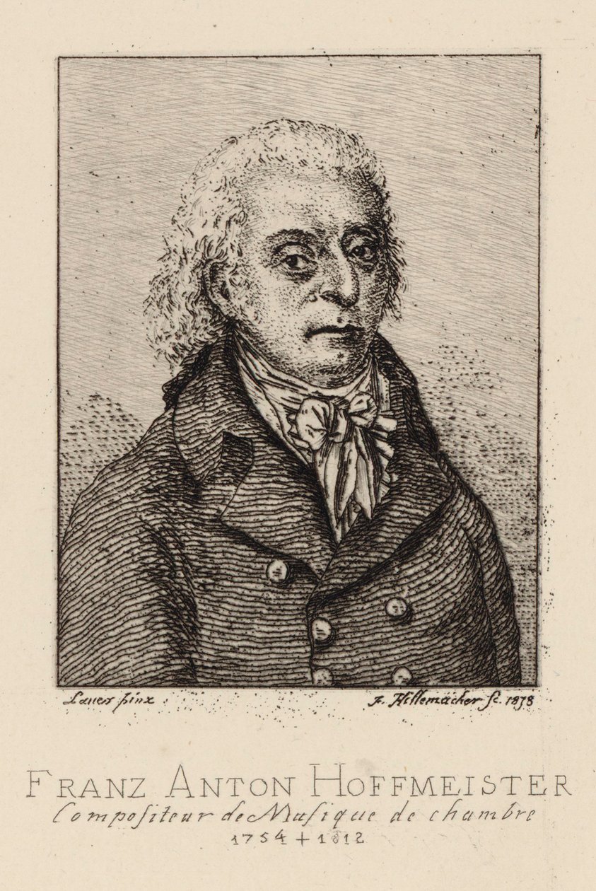 Portret van de componist Franz Anton Hoffmeister 1754-1812 door Frederic Desire Hillemacher