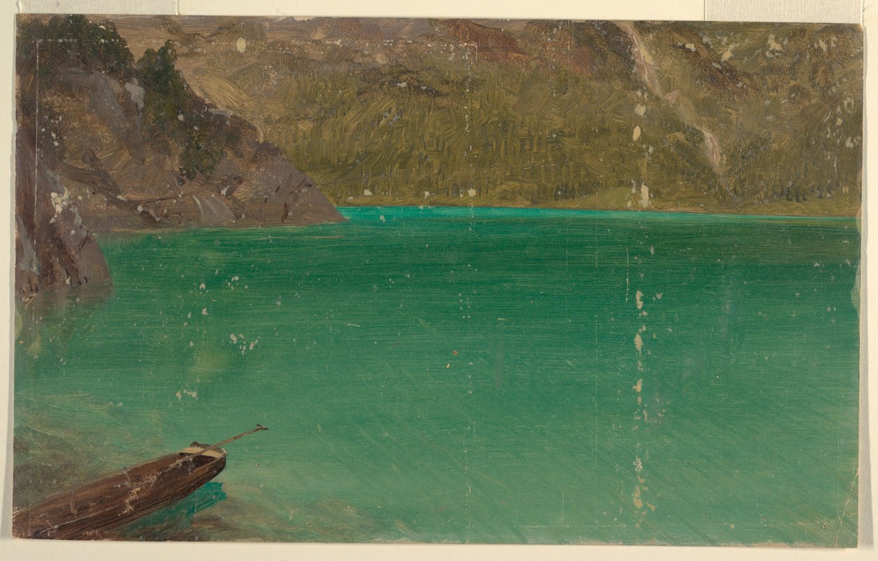 Tekening, Alpenmeer (Beieren of Zwitserland), 1868 door Frederic Edwin Church
