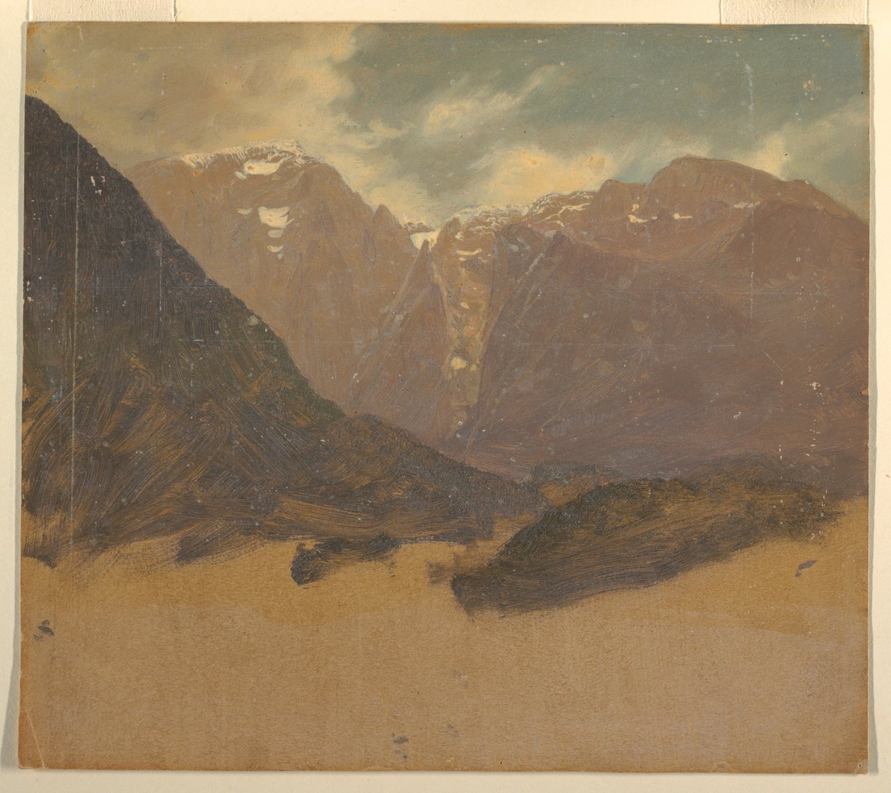 Tekening, Alpenlandschap (Beieren of Zwitserland), 1868 door Frederic Edwin Church