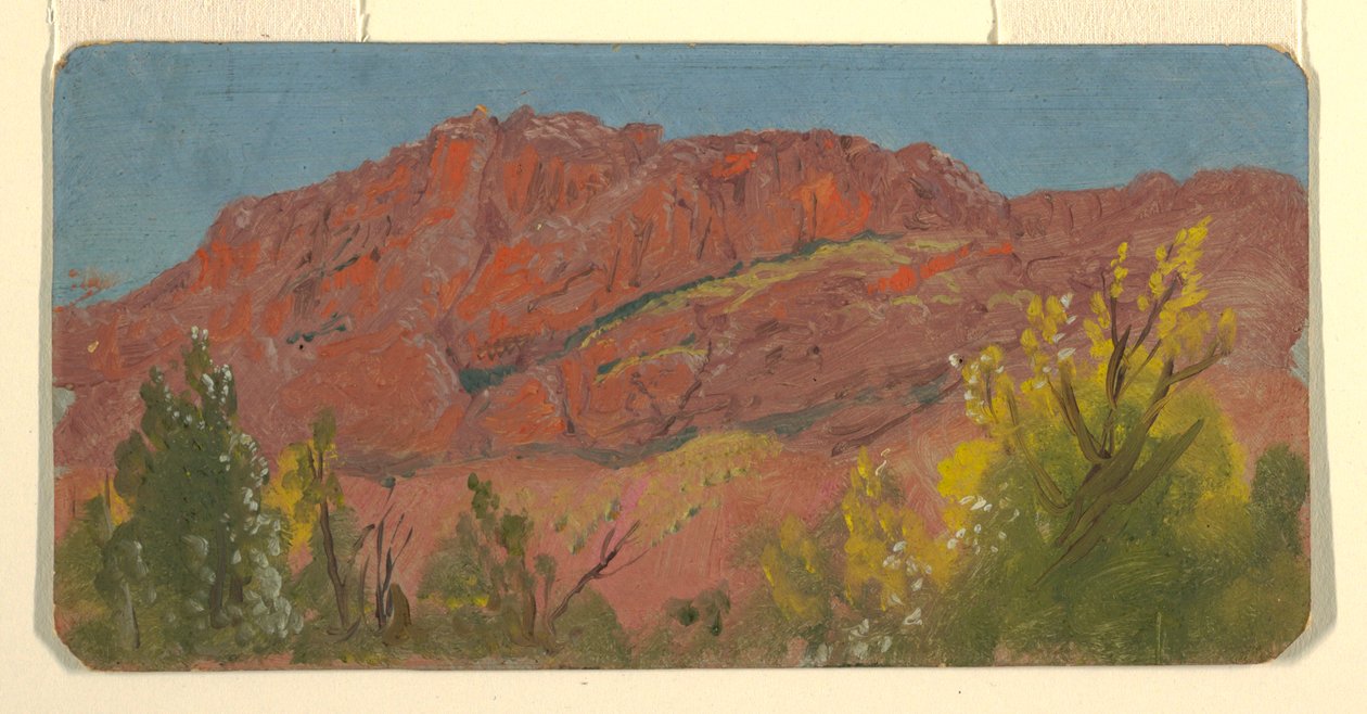 Tekening, Baalbek, bergweg, mei 1868 door Frederic Edwin Church