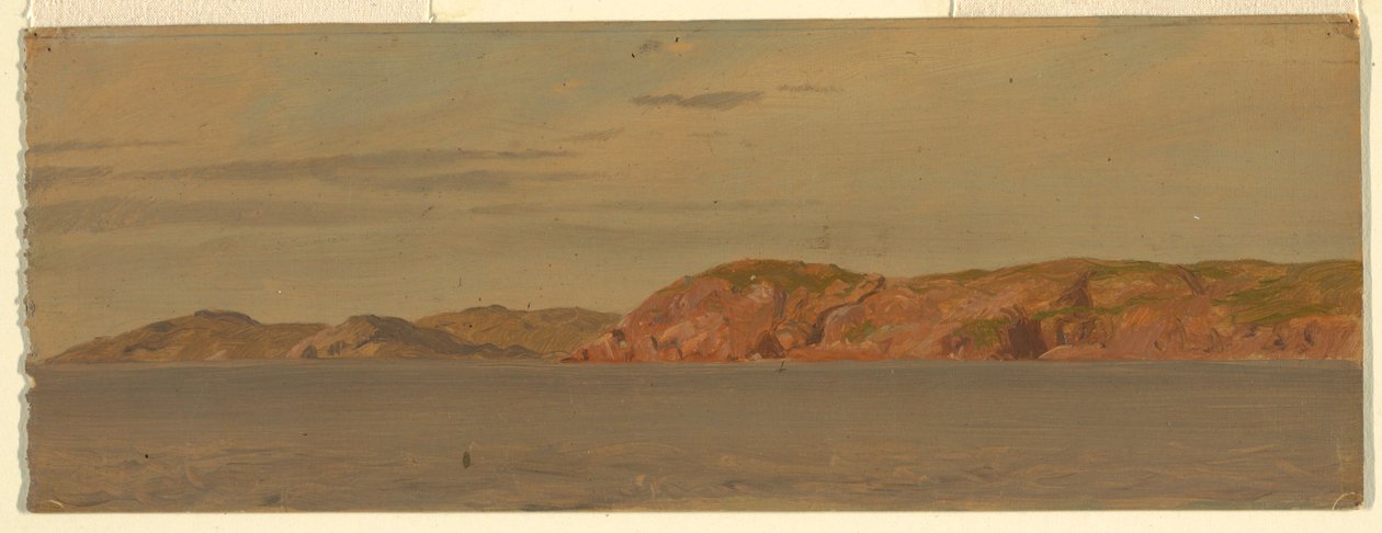 Tekening, Brimstone Head, Fago eiland, Newfoundland, 1859 door Frederic Edwin Church