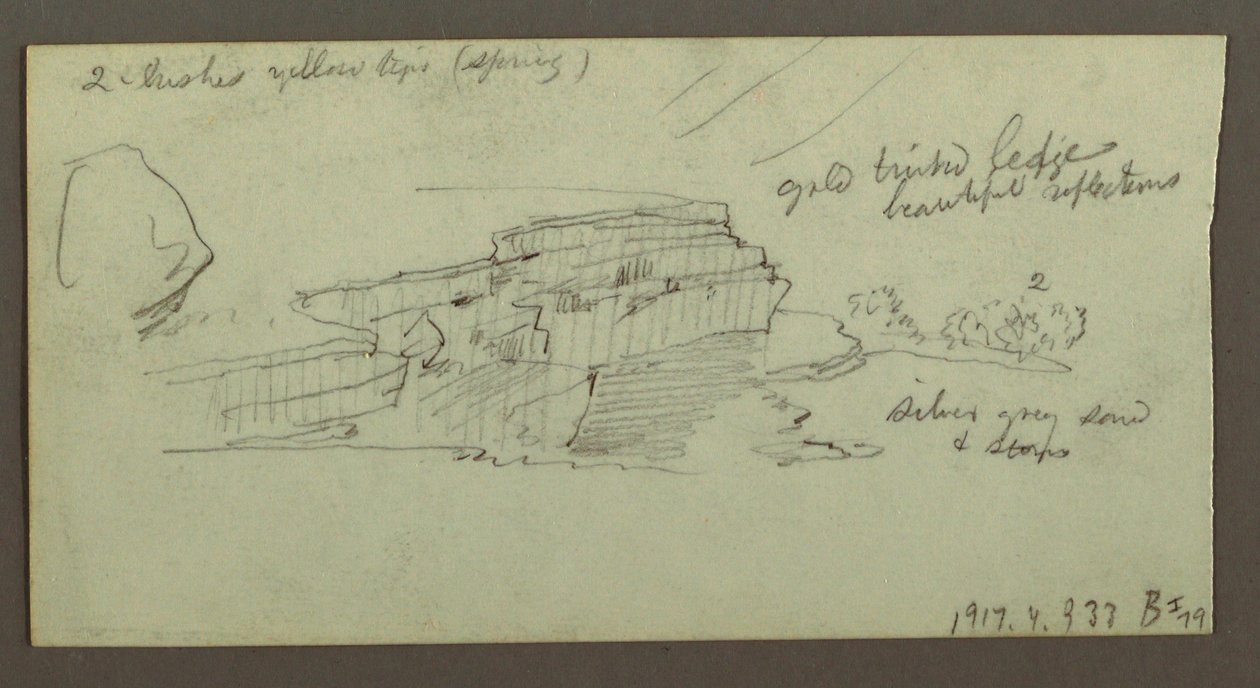 Tekening, Canyon, mogelijk 1868 door Frederic Edwin Church