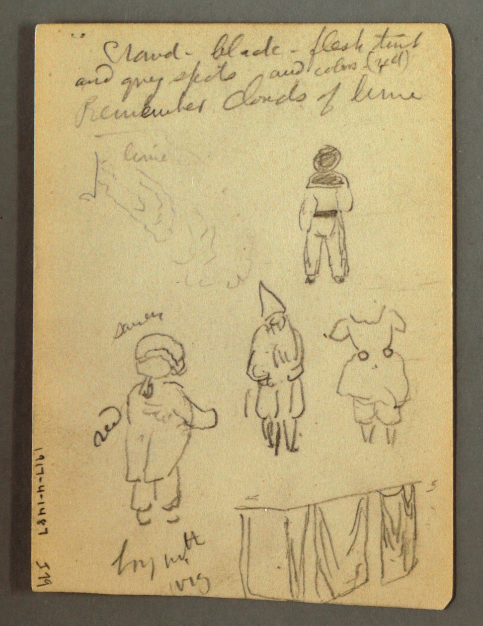 Tekening, kar, figuurstudies, mogelijk 1868 door Frederic Edwin Church
