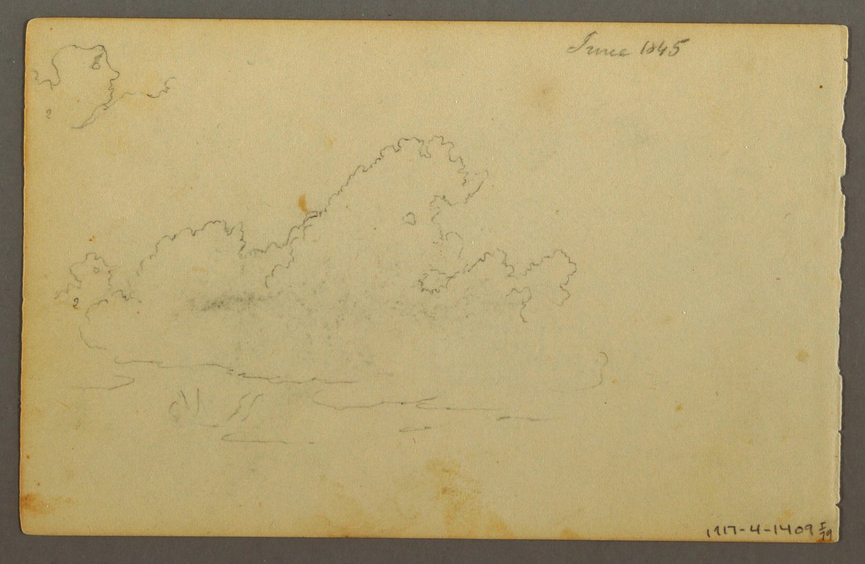 Tekening, Catskill Mountain Huis, 1844 door Frederic Edwin Church