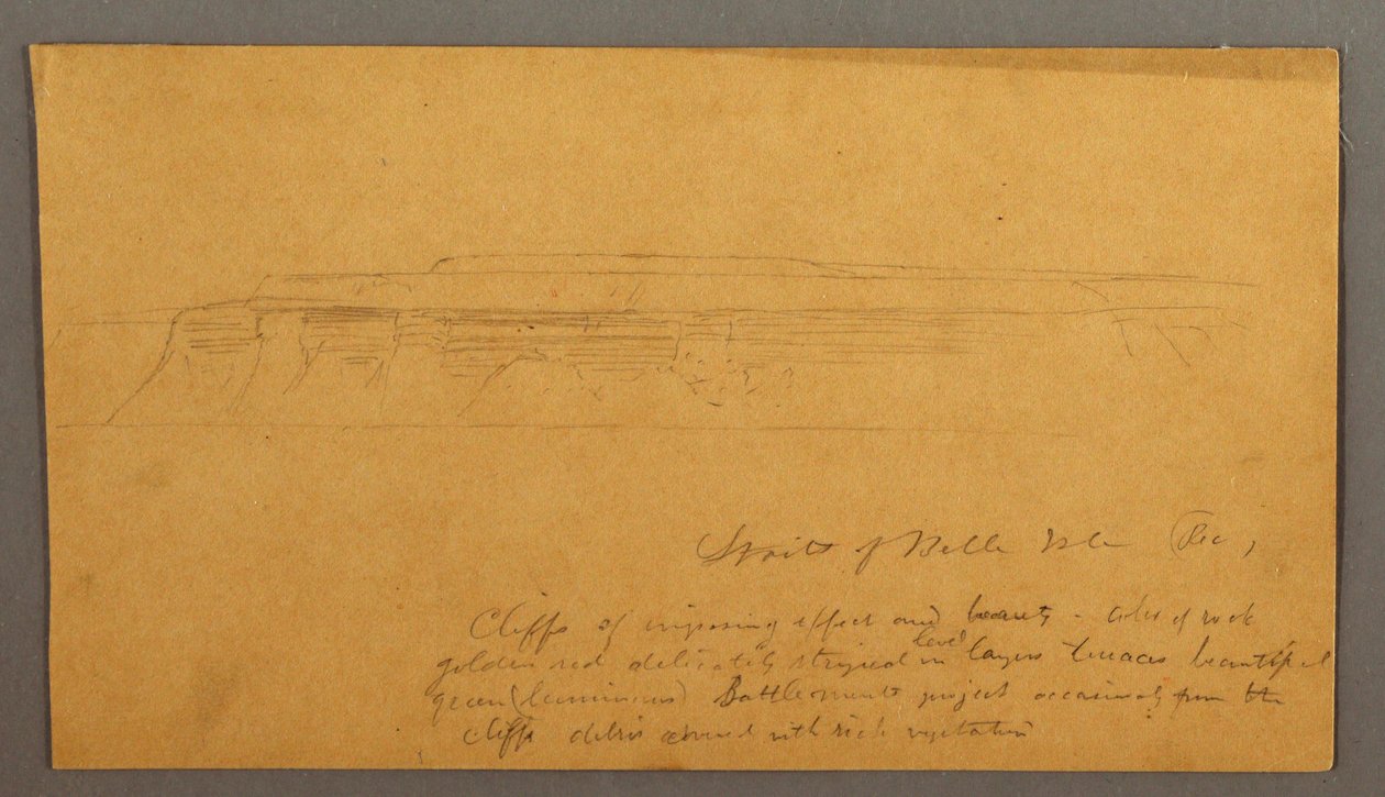 Tekening, Cliffs, mogelijk 1859 door Frederic Edwin Church