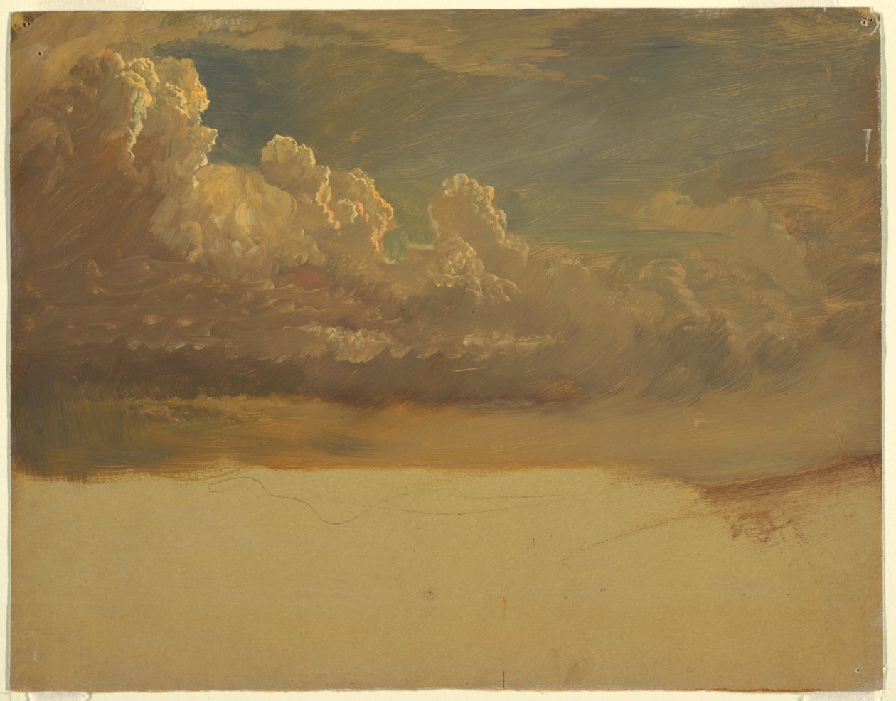 Tekening, Wolkenstudie, maart 1871 door Frederic Edwin Church