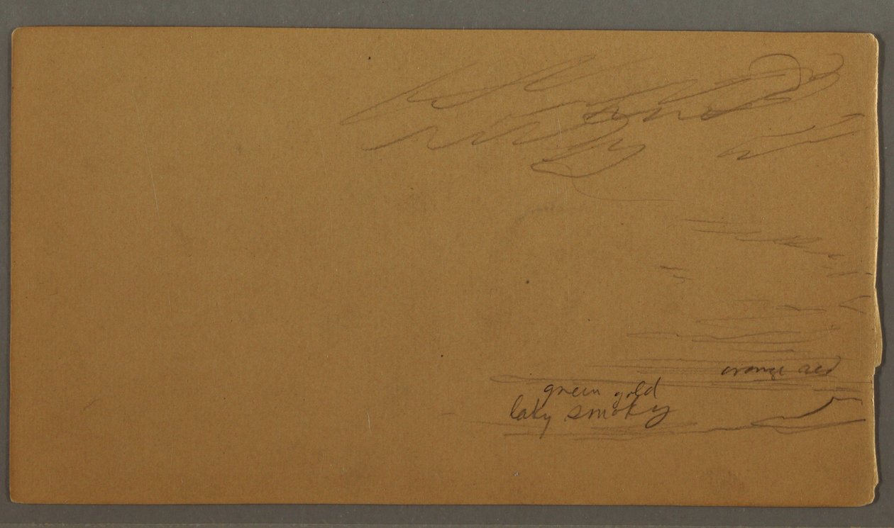 Tekening, Wolk boven heuvels, mogelijk 1875 door Frederic Edwin Church