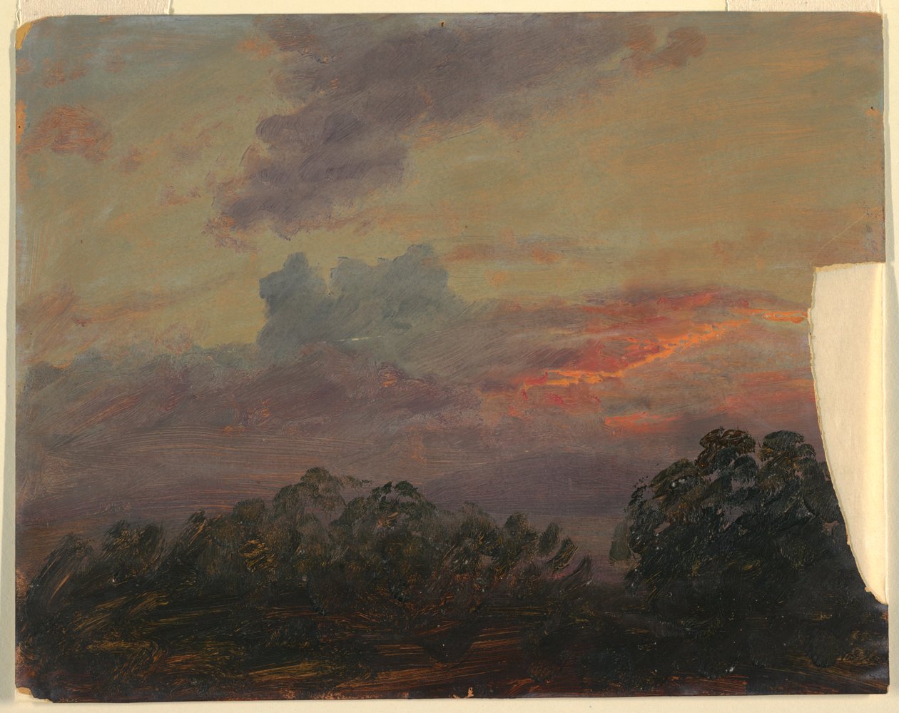 Tekening, Wolkenstudie, 1860-70 door Frederic Edwin Church