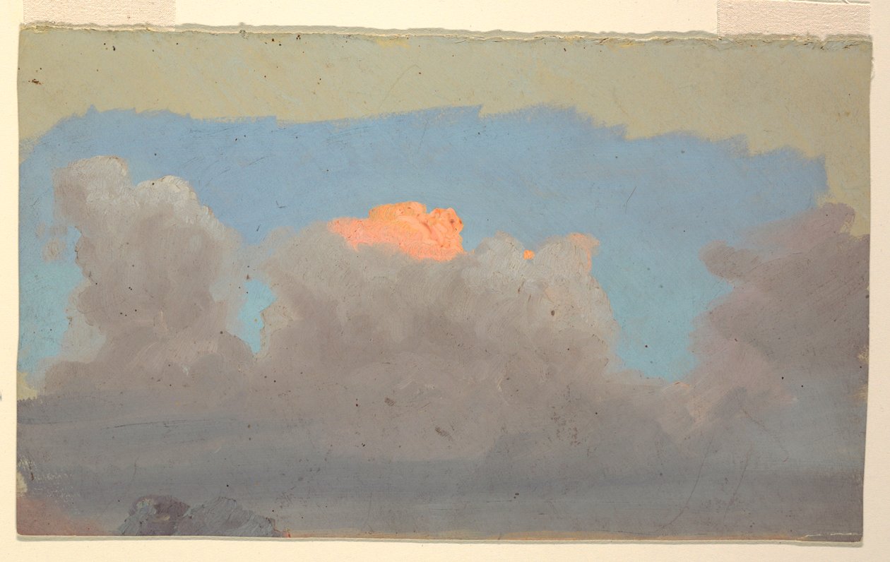 Tekening, Wolkenstudie, 1860-70 door Frederic Edwin Church