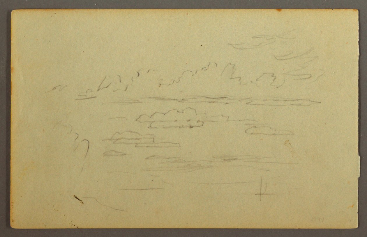 Tekening, Wolken, mogelijk 1844 door Frederic Edwin Church