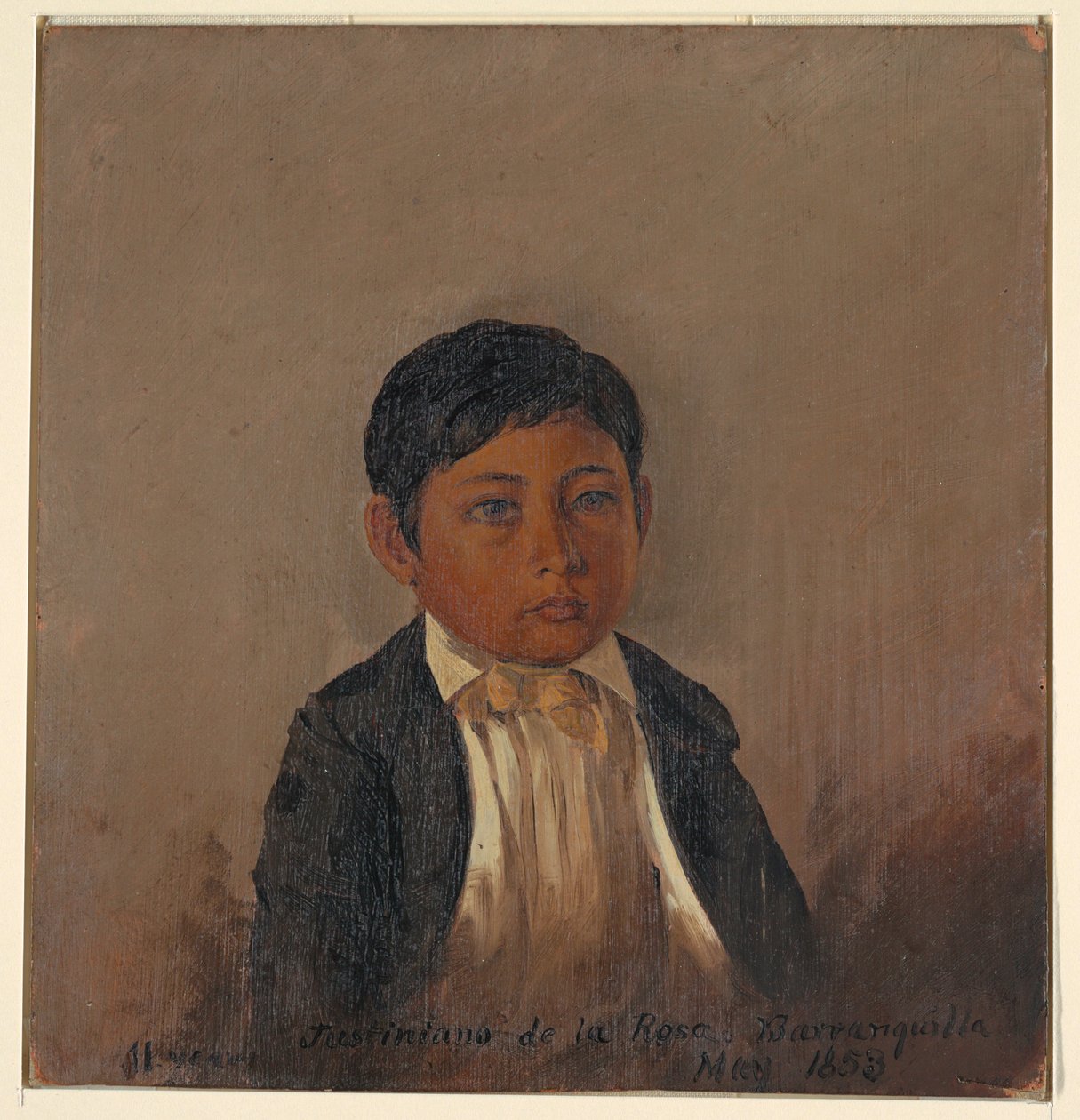 Tekening, Colombia, Barranquilla, portret van jongen, mei 1853 door Frederic Edwin Church
