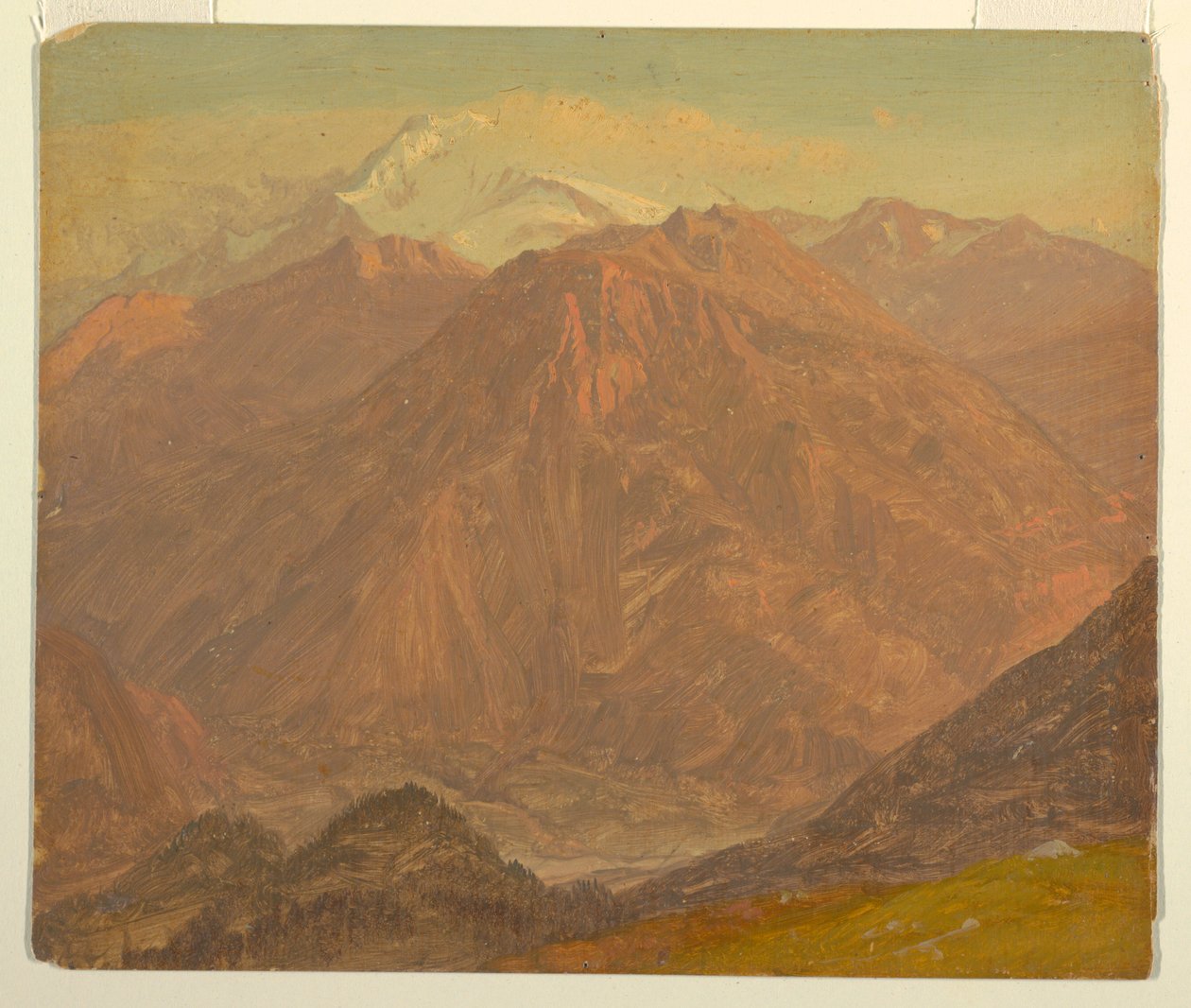 Tekening, Colombia of Ecuador, bergen, 1853 of 1857 door Frederic Edwin Church