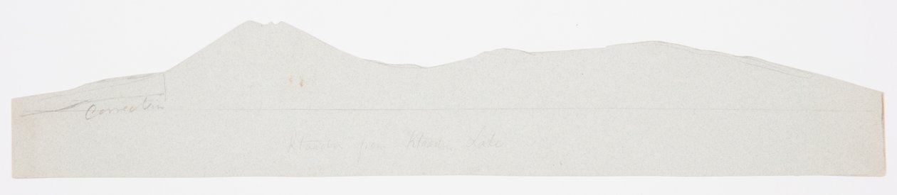 Tekening, Uitsnede van Mount Katahdin Ridge, Maine, ca. 1856-60 door Frederic Edwin Church