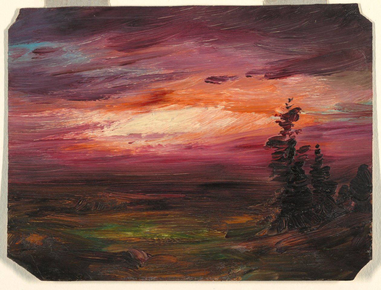 Tekening, Avondschemering, ca. 1870 door Frederic Edwin Church