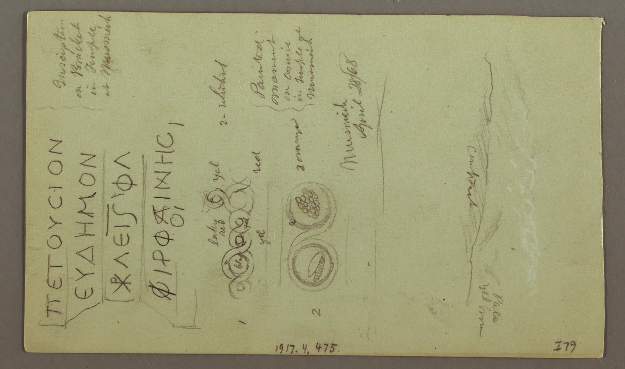 Tekening, gevel als het Parrelorium, 28 april 1868 door Frederic Edwin Church