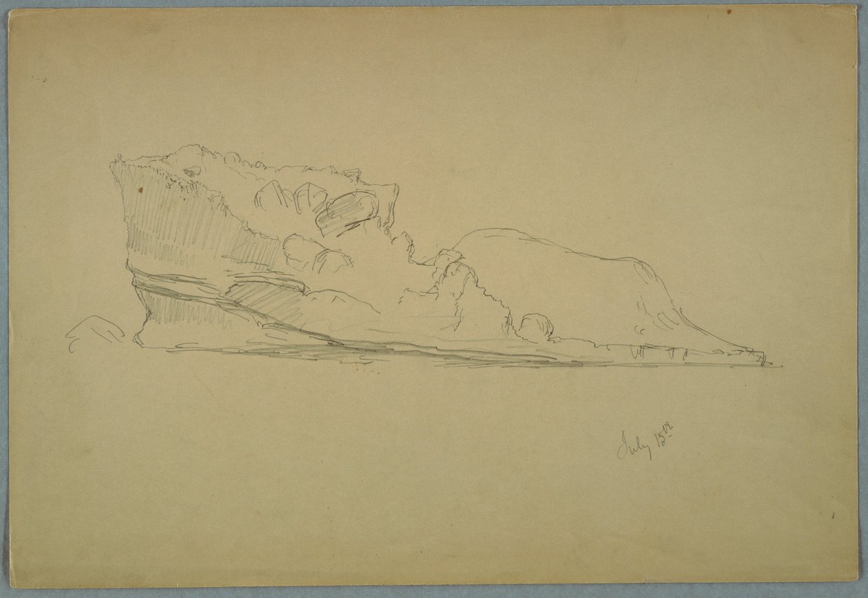 Tekening, drijvende ijsberg, 15 juli 1859 door Frederic Edwin Church