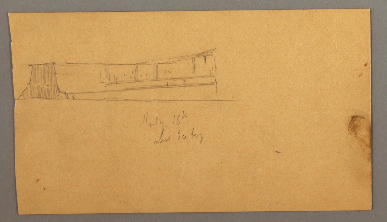 Tekening, drijvende ijsberg, 16 juli 1859 door Frederic Edwin Church