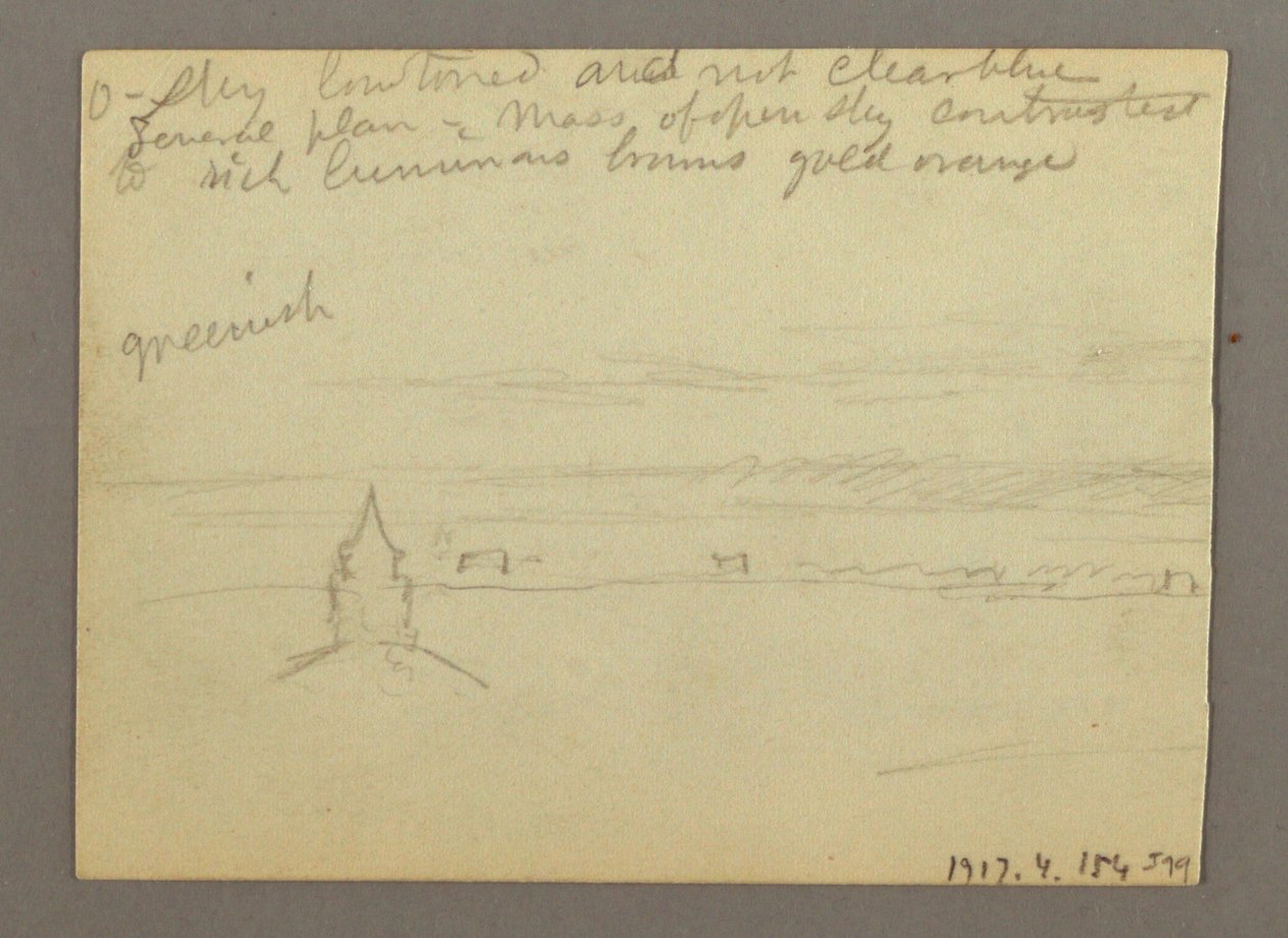 Tekening, Fontein op het plein van de Sint-Pietersbasiliek, Rome, Italië, januari 1868 door Frederic Edwin Church