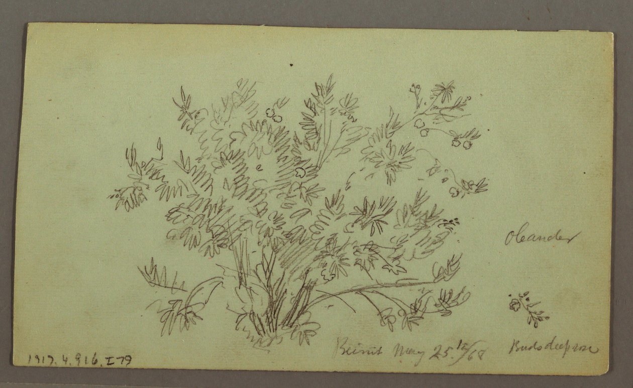 Tekening, Hoofd van een man, Rokende man, Zeilbootstudies, Huis, 27 mei 1868 door Frederic Edwin Church