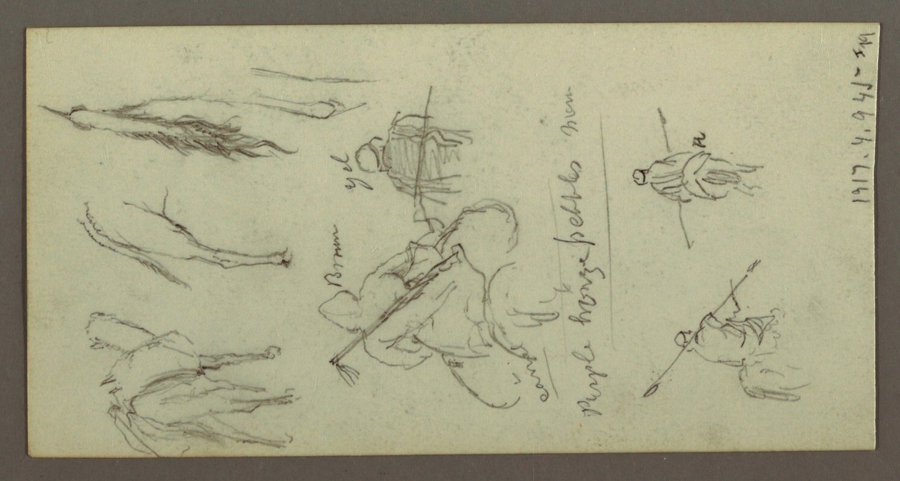 Tekening, Steenhoop, Vlakte en Bergen, Zon, 19 februari 1868 door Frederic Edwin Church