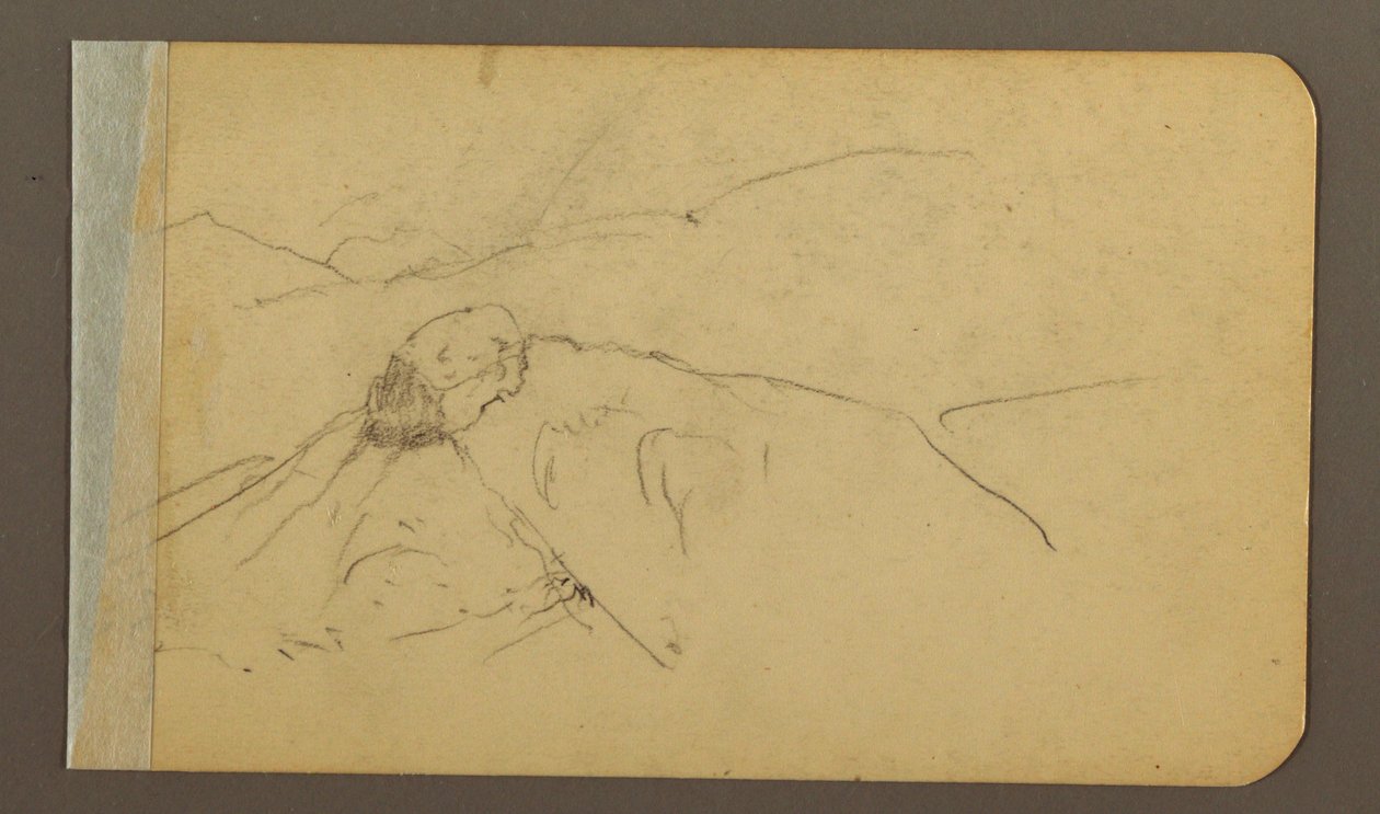 Tekening, Heuvel- en bergketens, San Bernal Peak, 1889 door Frederic Edwin Church