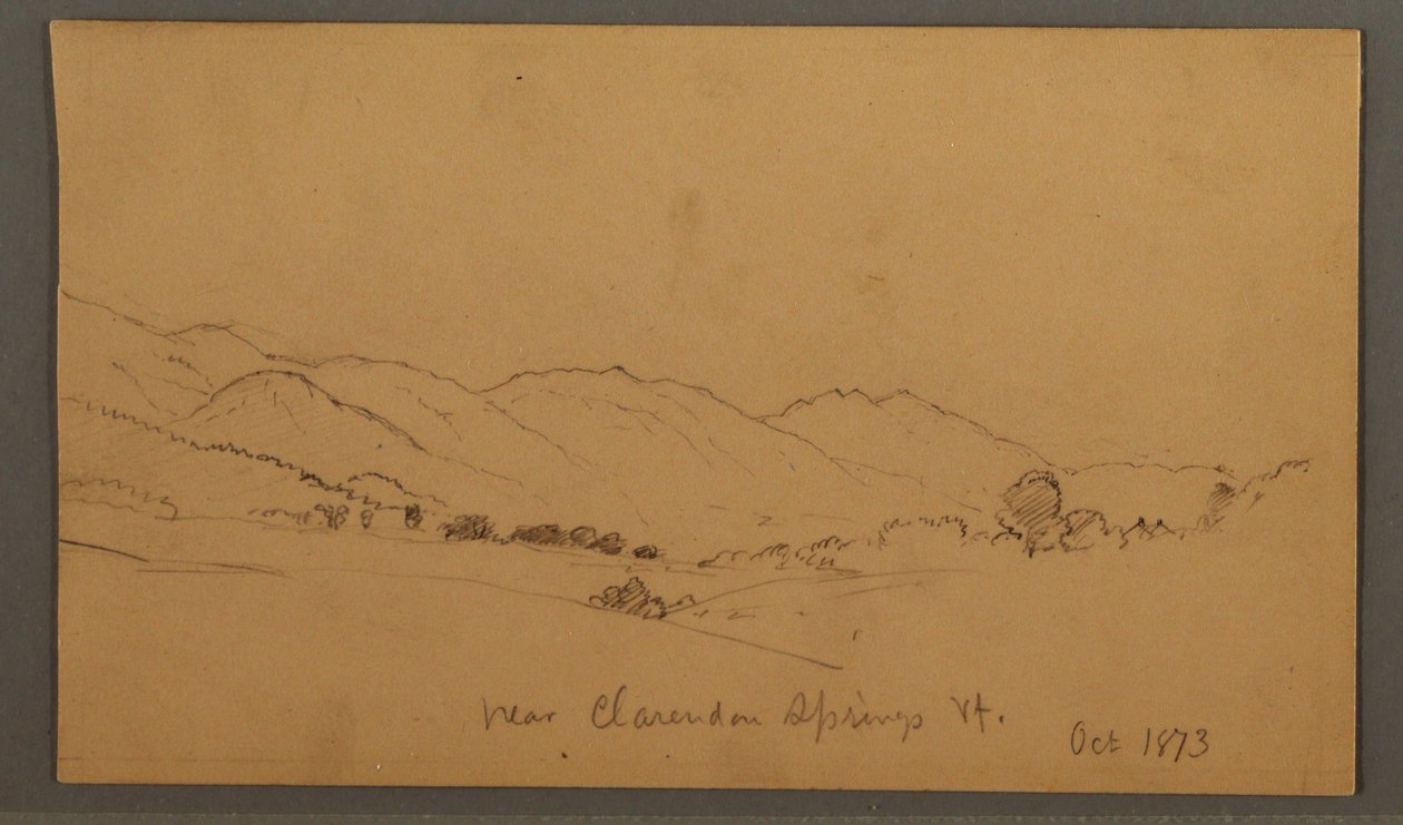 Tekening, Heuvels en vallei, oktober 1873 door Frederic Edwin Church
