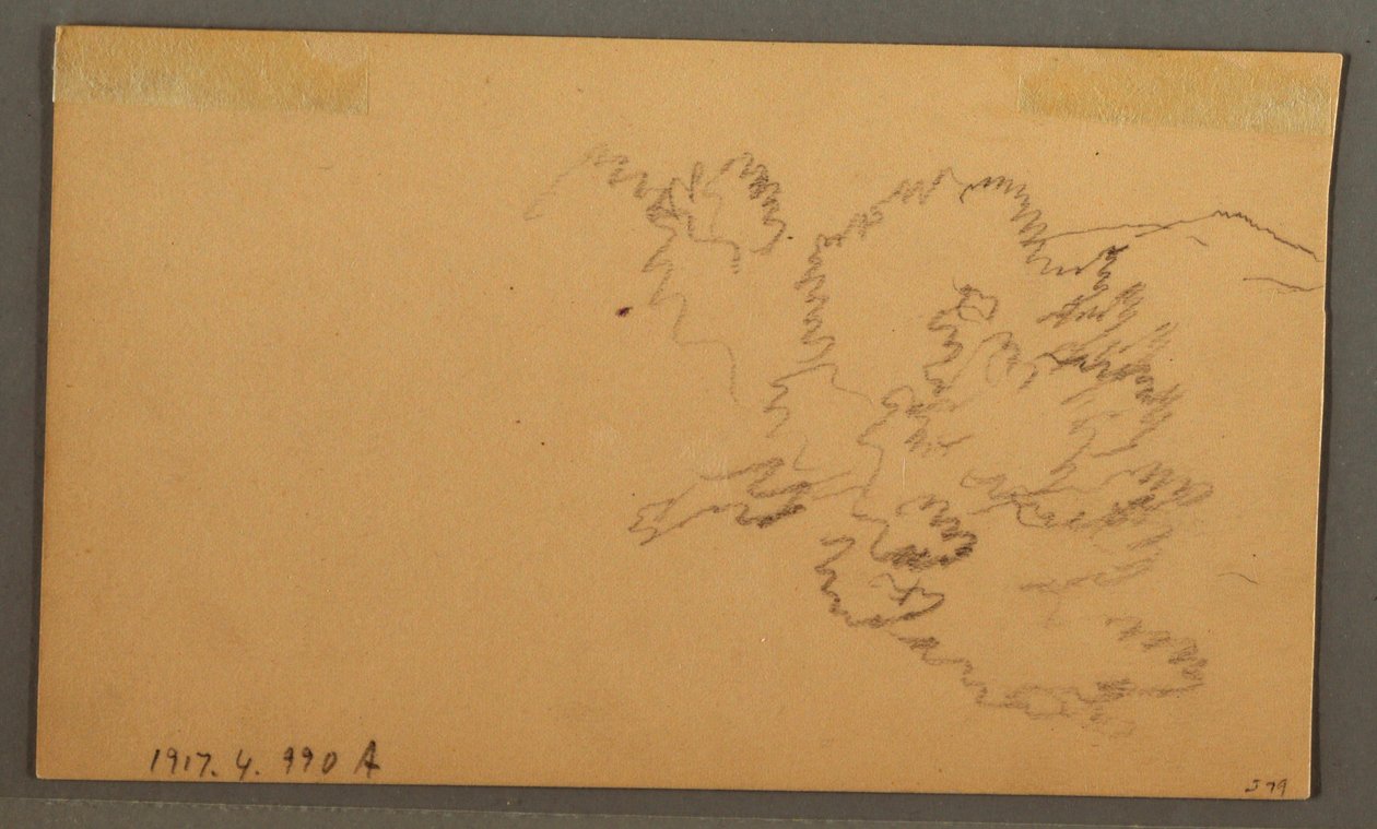 Tekening, Heuvels en vallei, oktober 1873 door Frederic Edwin Church