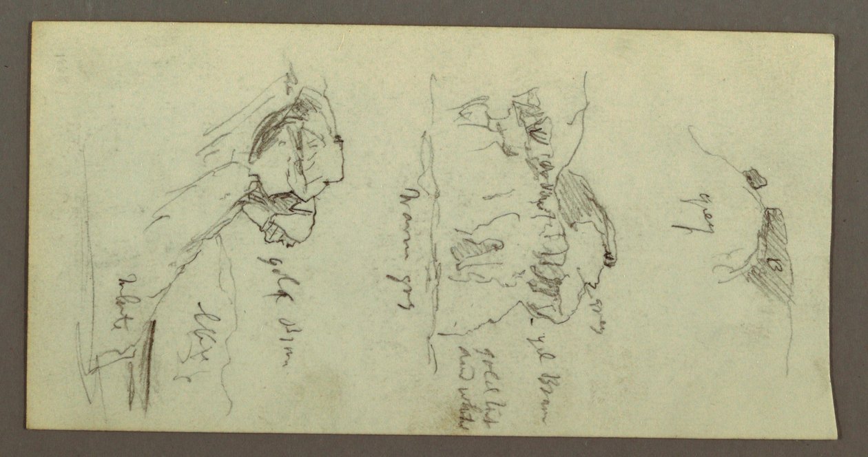 Tekening, Heuveltoppen en hellingen, mogelijk 1868 door Frederic Edwin Church