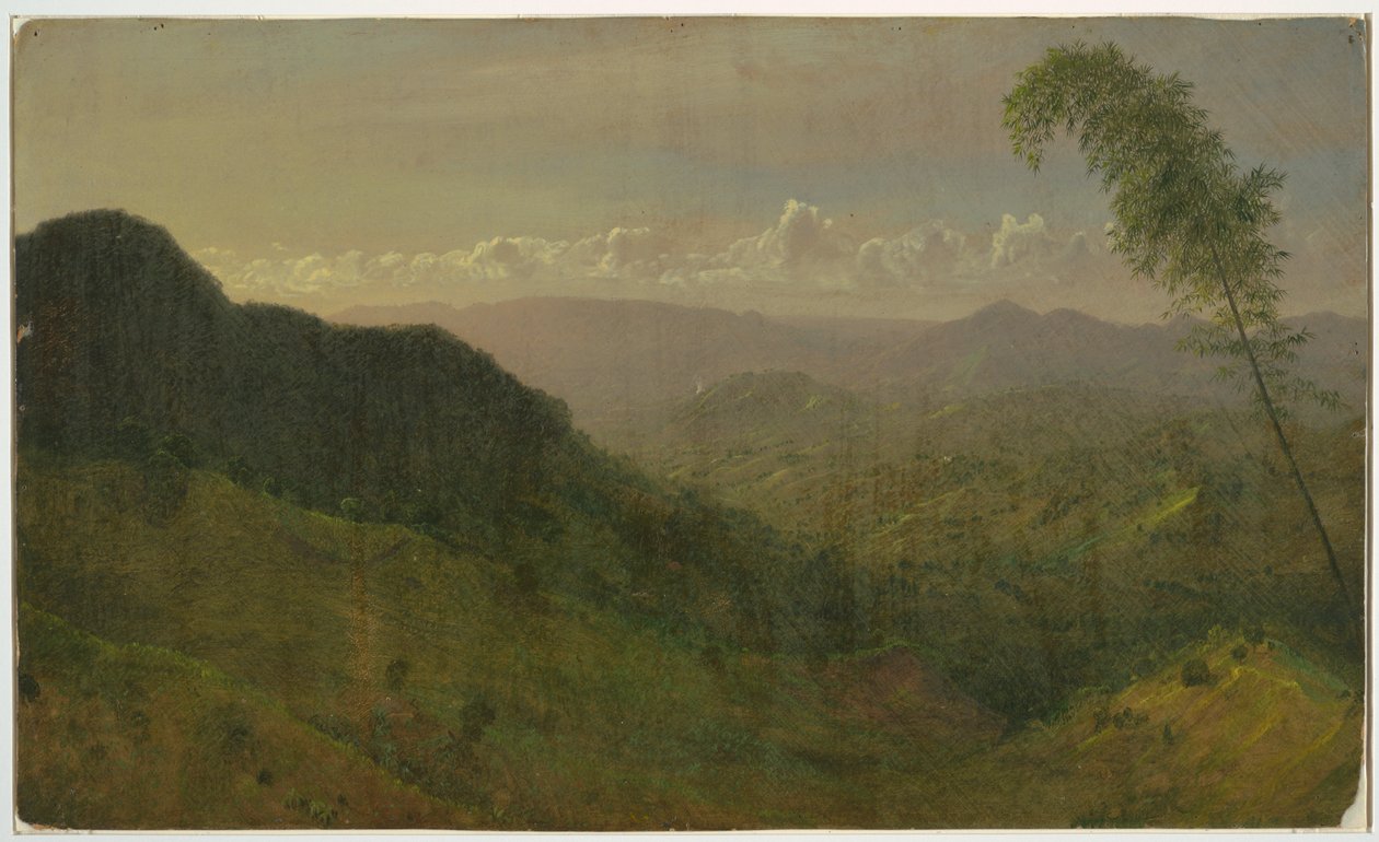 Tekening, Heuvelachtig landschap, 1865 door Frederic Edwin Church